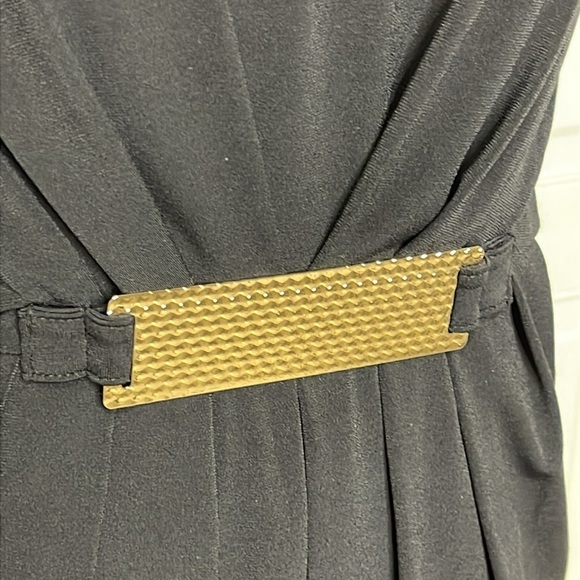 Thalia Sodi Black Sheath Knee Length Dress with Belt Accent Women's Size S - Picture 8 of 11